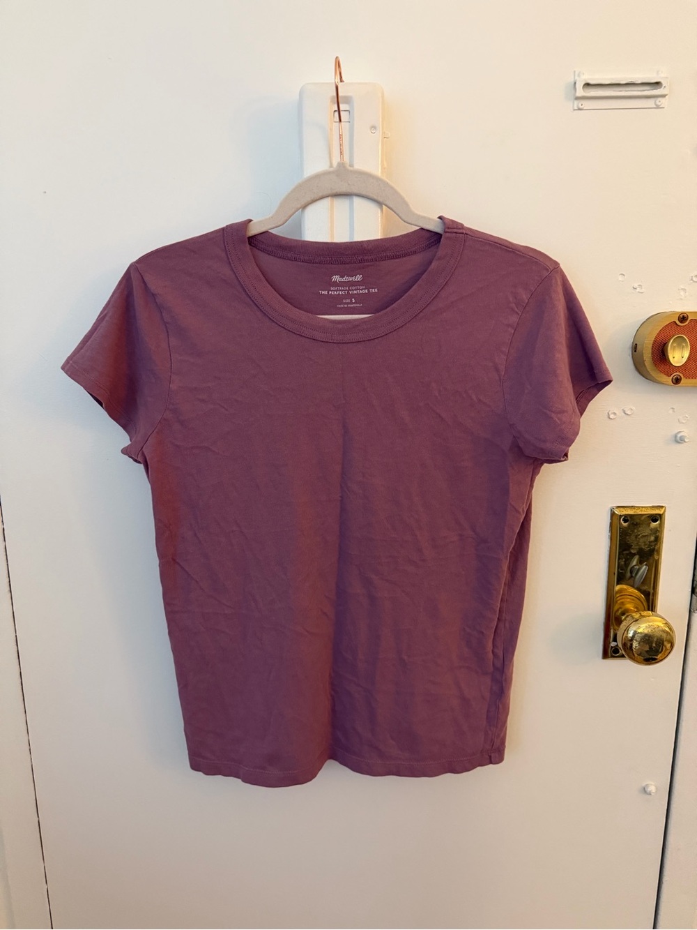 Madewell Purple Crewneck Short Sleeve Tee